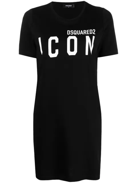 DSQUARED2 logo-print T-shirt dress Black S80CT0006S23009