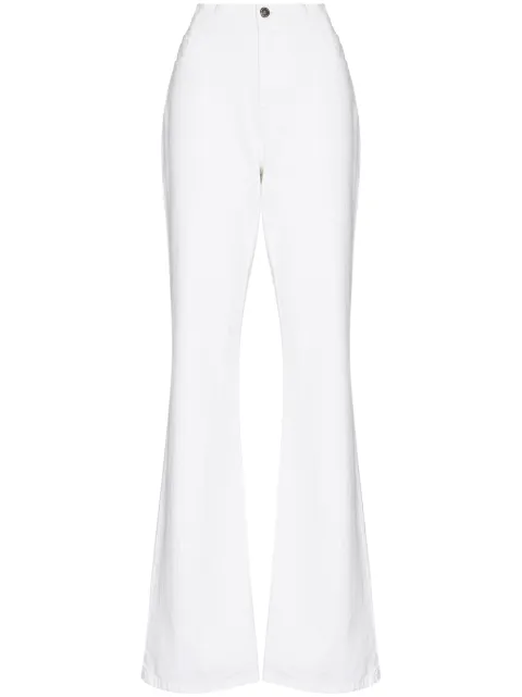 Raf Simons flared high-waisted jeans White 211W300
