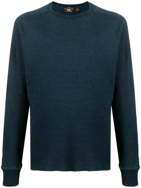 Ralph Lauren RRL CTN IND YD JACQUARD-CREWNECK-LONG SLEEVE-KNIT Blue 782658318001