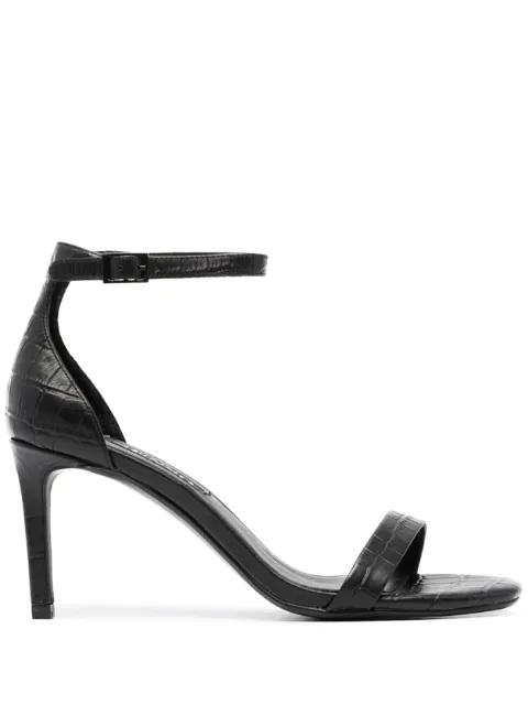 Senso Quelle III crocodile-effect leather sandals Black QUELLEIIISANDALS