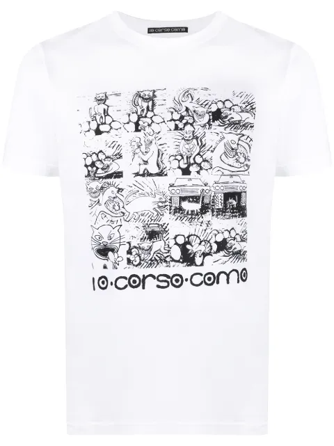 10 CORSO COMO graphic print short-sleeved T-shirt White CCTS15