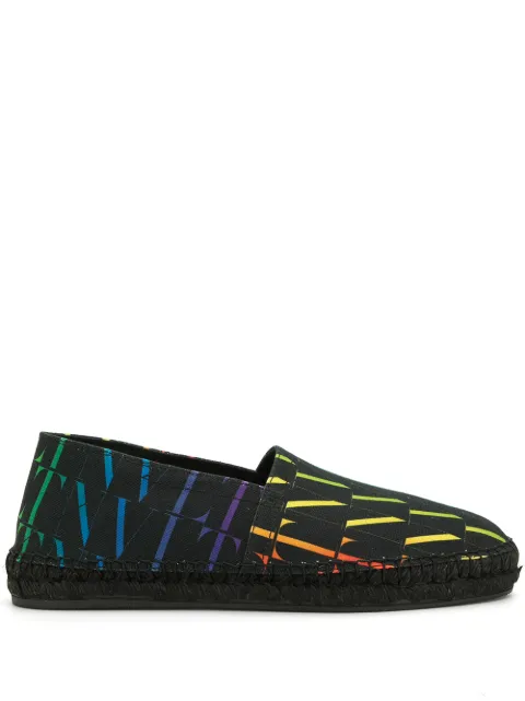 Valentino Garavani VLTN logo-print espadrilles Black YS0B73NKY