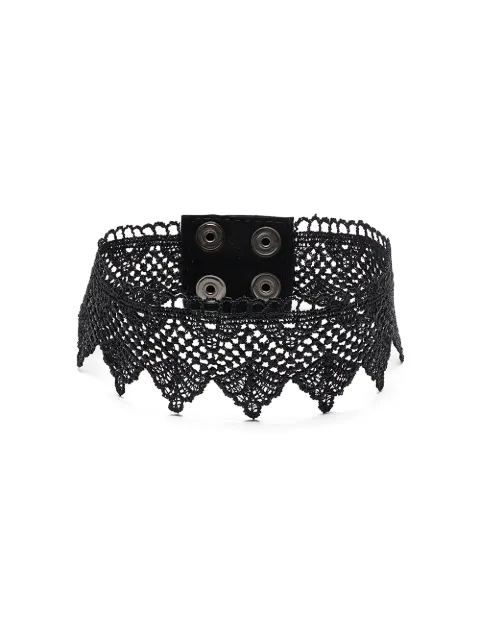 Manokhi lace choker necklace Black SS21A361MANO116LACE3