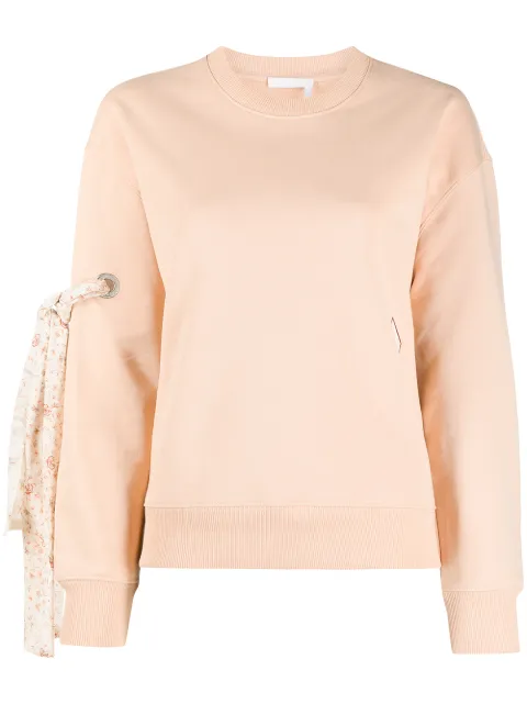 Chloé bow-detail sweatshirt Pink CHC21SJH360866H3