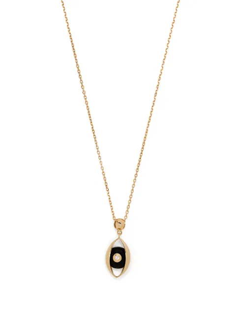 ZEEMOU ZENG 18kt yellow gold diamond Eye pendant necklace Gold EYEDIAMONDPENDANTONYXEMERALD