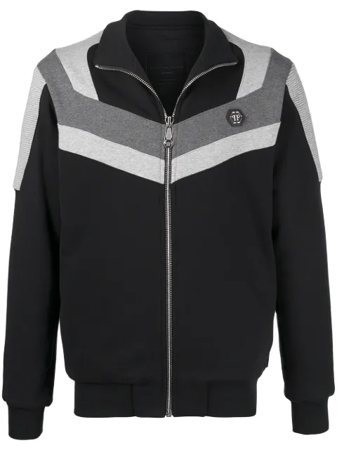 Philipp Plein panelled tracksuit jacket Black PAACMJB2450PJO002N