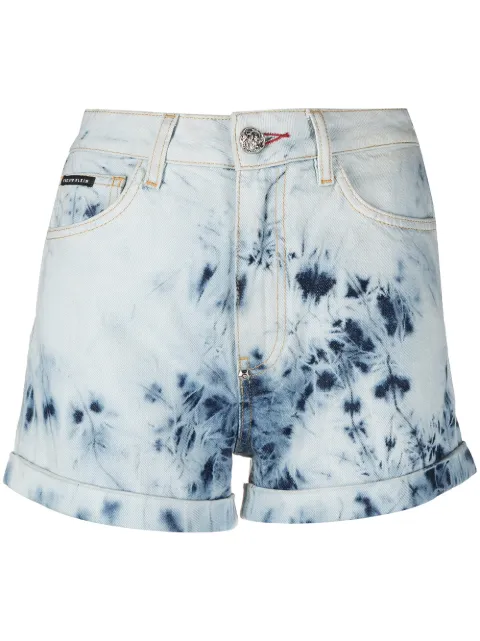 Philipp Plein bleached hot pants Blue PAACWDT1632PDE004N