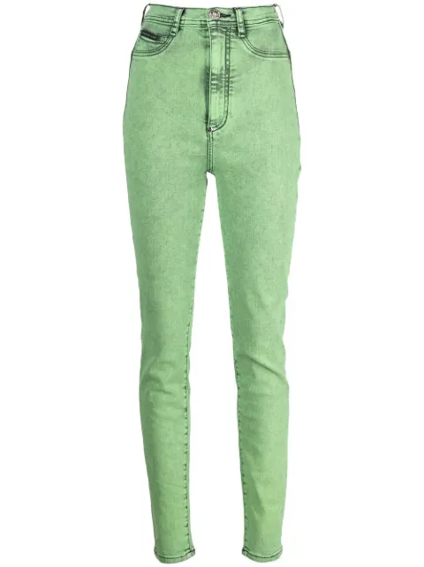 Philipp Plein Super High Waist jeggings Green PAACWDT1549PDE004N