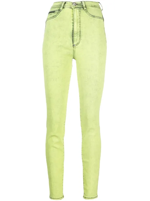 Philipp Plein Super High Waist jeggings Yellow PAACWDT1549PDE004N