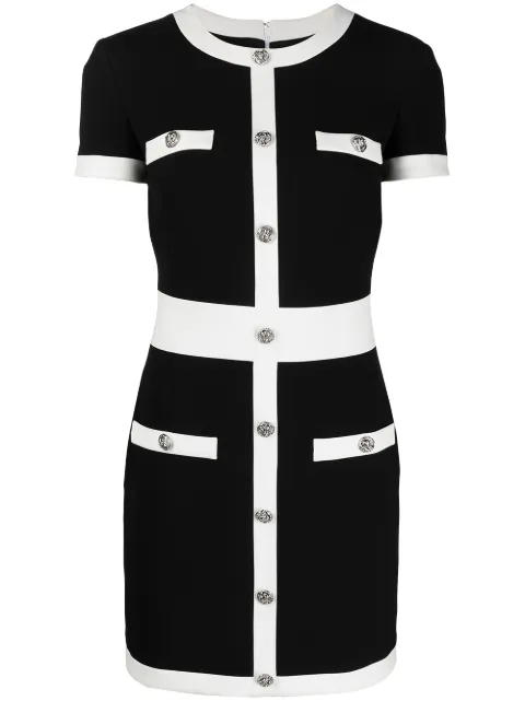 Philipp Plein contrast-trim mini dress Black PAACWRG1841PTE003N