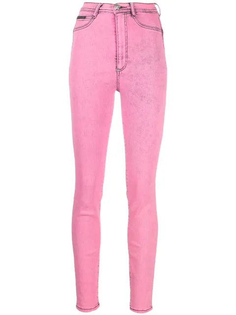 Philipp Plein Super High Waist jeggings Pink PAACWDT1549PDE004N