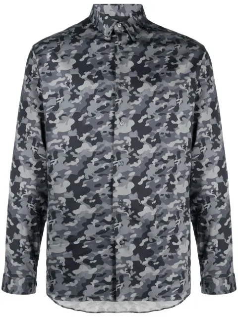 Philipp Plein camouflage longsleeved shirt Grey PAACMRP1487PTE003N