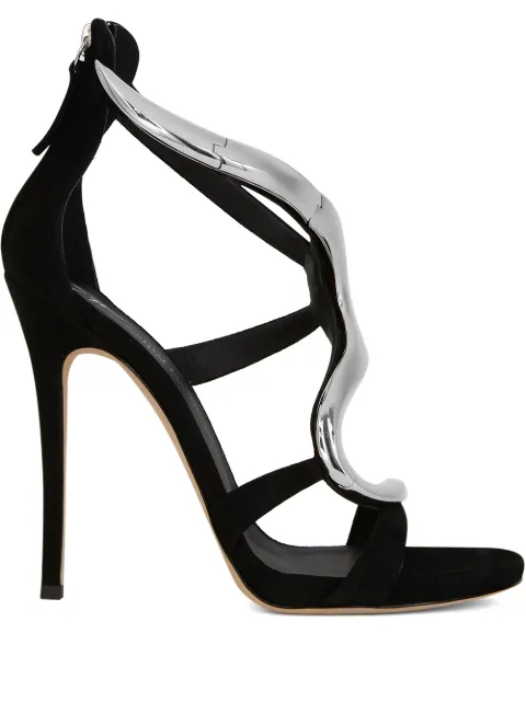 Giuseppe Zanotti 120mm Venere metallic-snake sandals Black E100043001