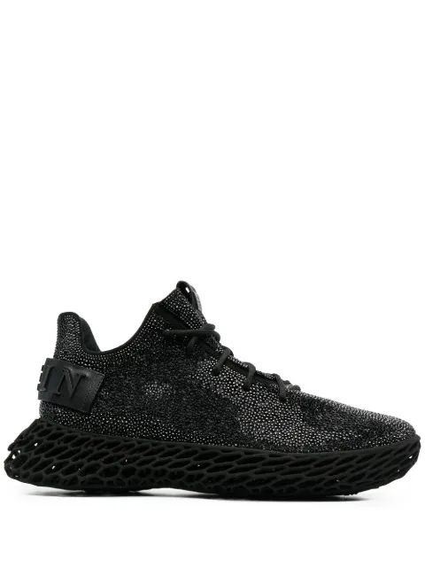 Philipp Plein Skeleton Caviar low-top sneakers Black PAASMSC3068PCO058N