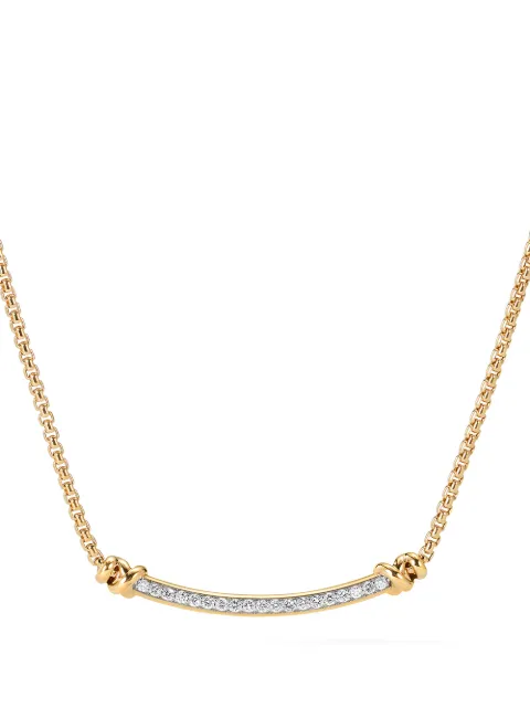 David Yurman 18kt yellow gold Petite Helena Wrap Station diamond necklace Gold N16394D88ADI