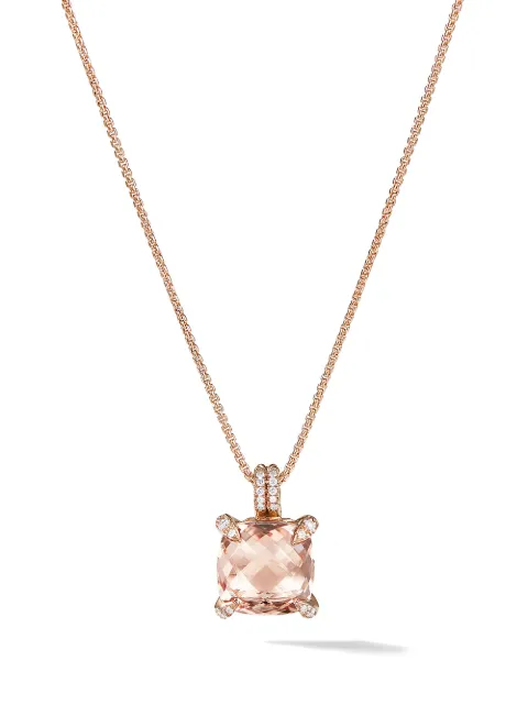 David Yurman 18kt rose gold diamond Chatelaine pendant necklace Gold N12643D8RAMODI
