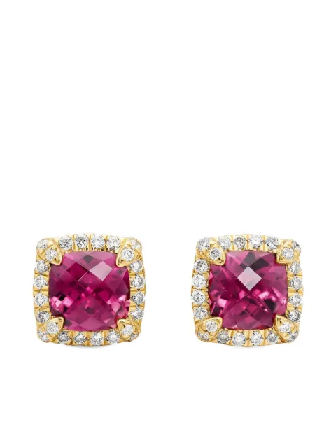 David Yurman 18kt yellow gold Petite Chatelaine tourmaline and diamond stud earrings (5mm) Gold E14986D88APTDI