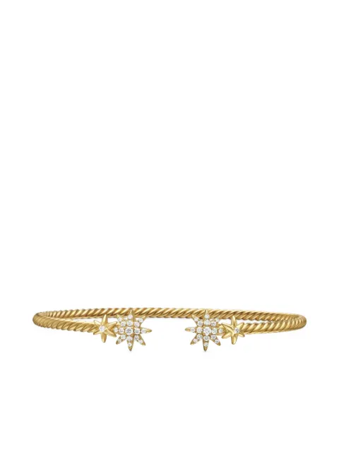 David Yurman 18kt yellow gold Petite Starburst Cable diamond bracelet (2.6mm) Gold B16339D88ADI