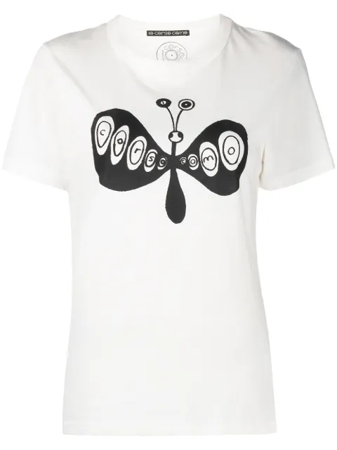 10 CORSO COMO butterfly-print short-sleeved t-shirt Neutrals CCTS35