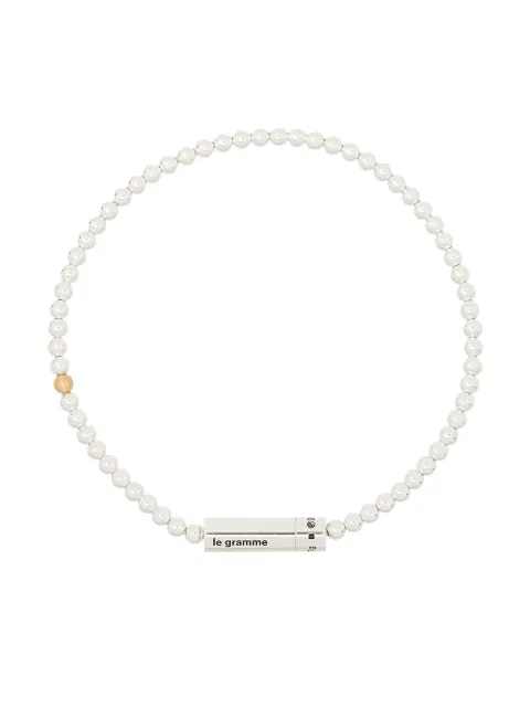 Le Gramme Le 11g brushed bead bracelet Silver LGCARPO1OJBR09111