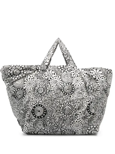 10 CORSO COMO doodle-graphic print padded tote White 20YCCLB1001