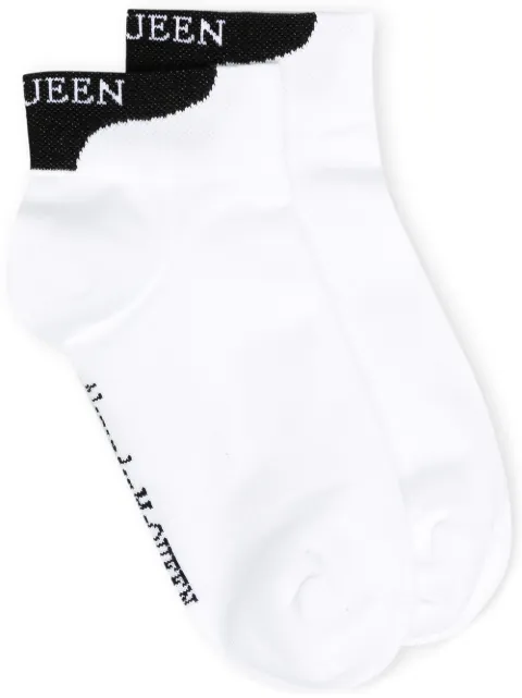 Alexander McQueen logo-embroidered socks White 6453773D15Q