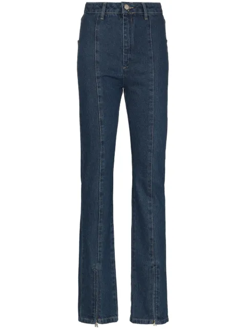 ROTATE BIRGER CHRISTENSEN Jada zip-ankle flared jeans Blue RT149