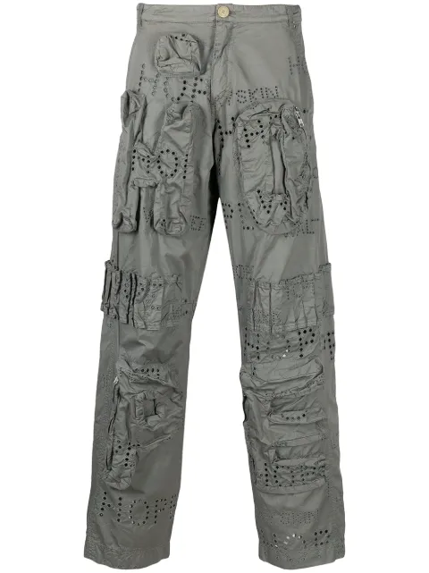 Walter Van Beirendonck Pre-Owned 3D Hope trousers Grey 1114