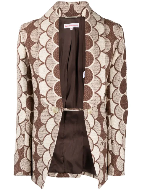 Walter Van Beirendonck Pre-Owned geometric print jacket Brown 1007