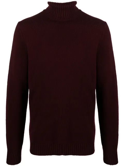 Dell'oglio roll-neck knitted jumper Red I23847