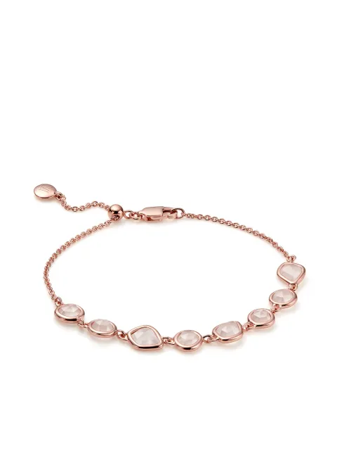Monica Vinader 18kt rose gold Siren Mini Nugget Cluster bracelet Pink RPBLSIMCROS