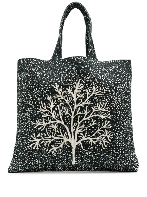 10 CORSO COMO tree-print tote bag Black CCSH79002
