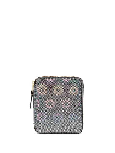 Comme Des Garçons Wallet holographic zipped wallet Black SA2100BR0