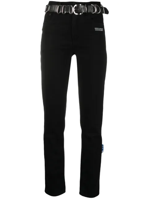 Off-White belted straight-leg jeans Black OWYA019R21DEN0011000