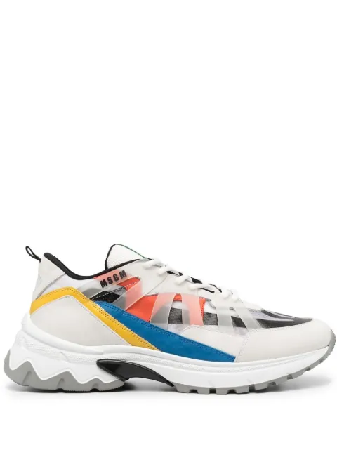 MSGM panelled low-top sneakers Grey 3040MS4052036