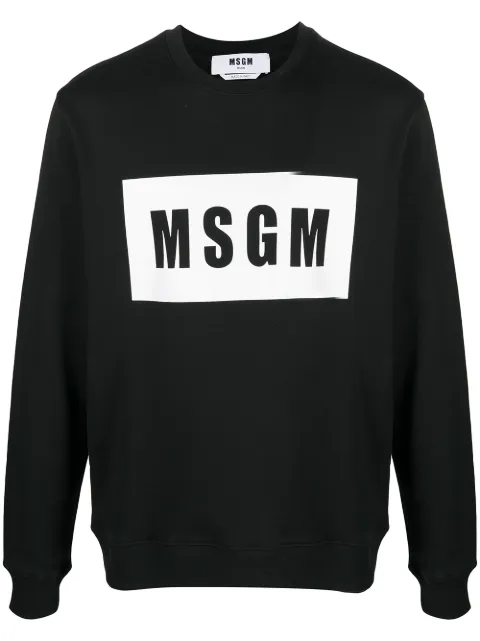 MSGM logo-print sweatshirt Black 3040MM68217099