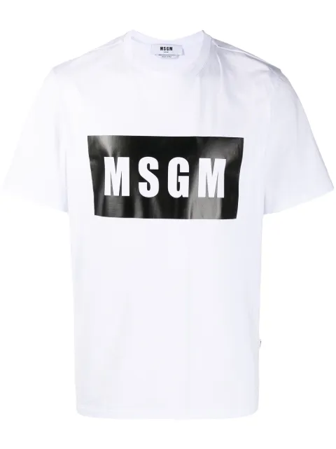 MSGM logo-print T-shirt White 3040MM67217098