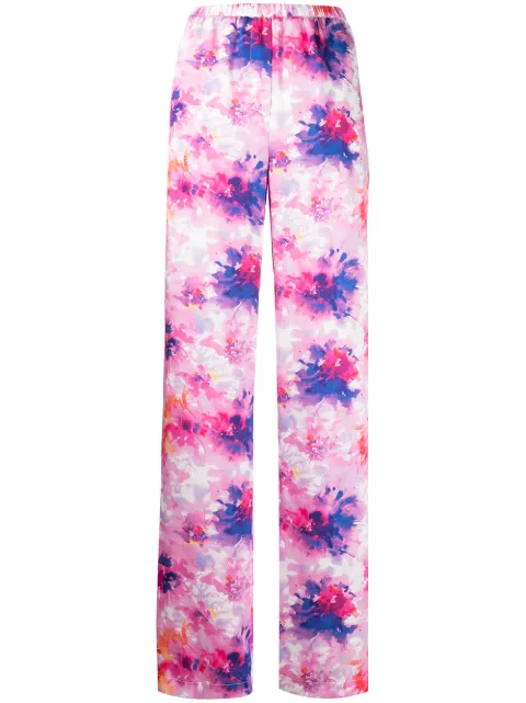 MSGM floral-print trousers Pink 3041MDP16217151