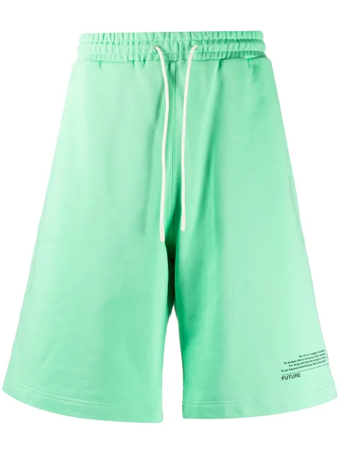 MSGM logo-print shorts Green 3040MB70217119
