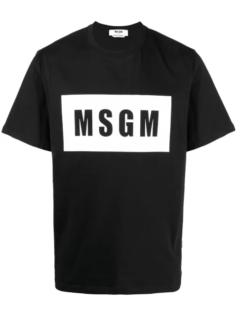 MSGM logo-print T-shirt Black 3040MM67217098