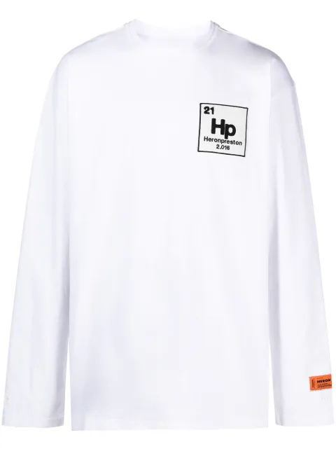 Heron Preston element logo-patch sweatshirt White HMAB016R21JER0010149