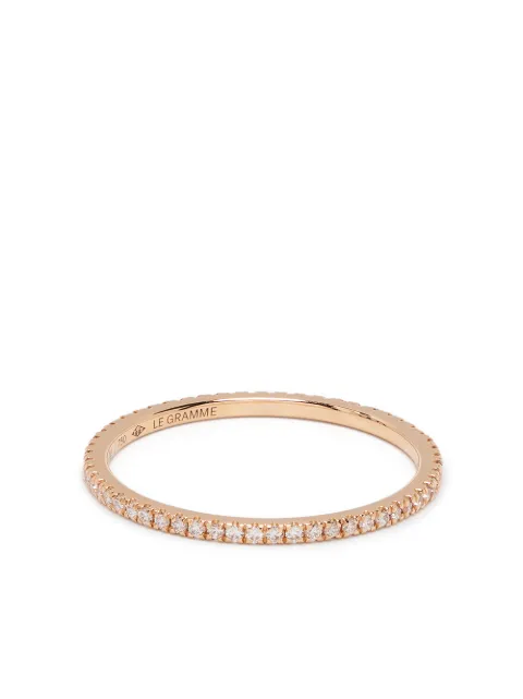 Le Gramme 18kt red gold 1g diamond pavé ring Red LGAORPO01301