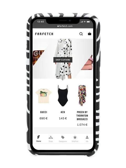 DSQUARED2 zebra-print iPhone 11 Pro case Black ITM009239204169