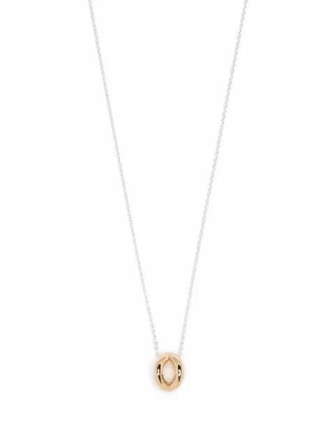 Le Gramme 18kt yellow gold and sterling silver 3g Entrelacs pendant necklace Silver LGCAOJPOFM08103