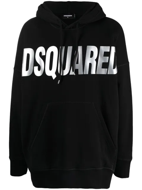 DSQUARED2 logo-print hoodie Black S71GU0433S25042