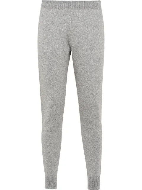 Prada cashmere knitted track pants Grey UMP83S2111YB5