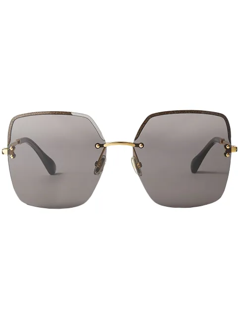 Jimmy Choo Eyewear Tavi oversize square-frame sunglasses Grey TAVIS60E2F7