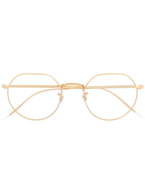 Ray-Ban round-frame glasses Gold RB64653086