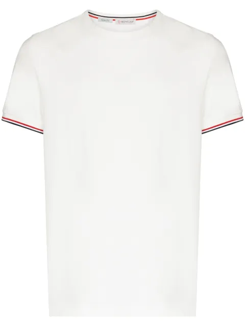 Moncler logo-patch short-sleeve T-shirt White L10918C7160087296
