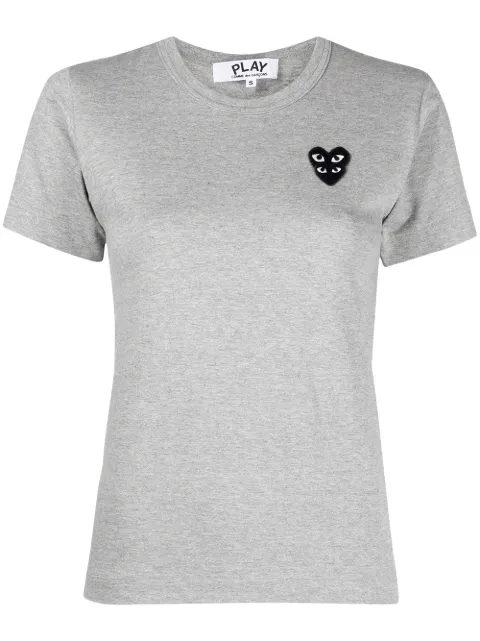 Comme Des Garçons Play logo-embroidered short-sleeved t-shirt Grey P1T295